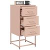 vidaXL Bedside Cabinets 2 pcs Pink 36x39x78 cm Steel