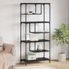 vidaXL Bookcase Black oak Engineered wood
