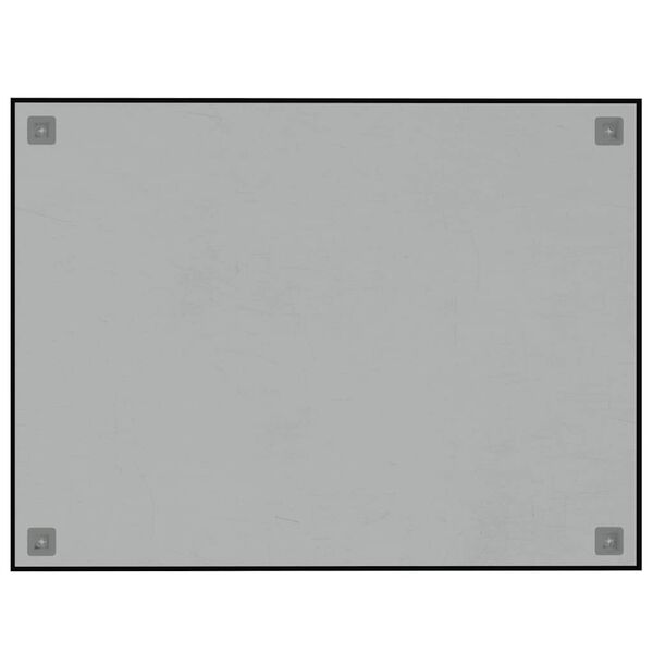 vidaXL Wall-mounted Magnetic Board Black 80x60 cm Tempered Glass