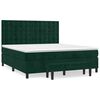 vidaXL Box Spring Bed with Mattress Dark Green 180x200 cm Velvet