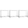 vidaXL 2-Layer Tire Rack 3 pcs Silver 110x40x110 cm Steel