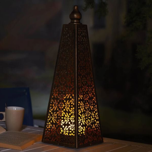 Luxform Lighting LED Battery Light Pyramid 45 cm Copper