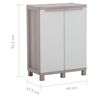 vidaXL Storage Cabinet with 2 Doors 68x37.5x91.5 cm Light Grey and Beige