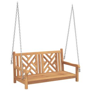 vidaXL Garden Swing Bench 114 x 60 x 64 cm Solid Teak Wood