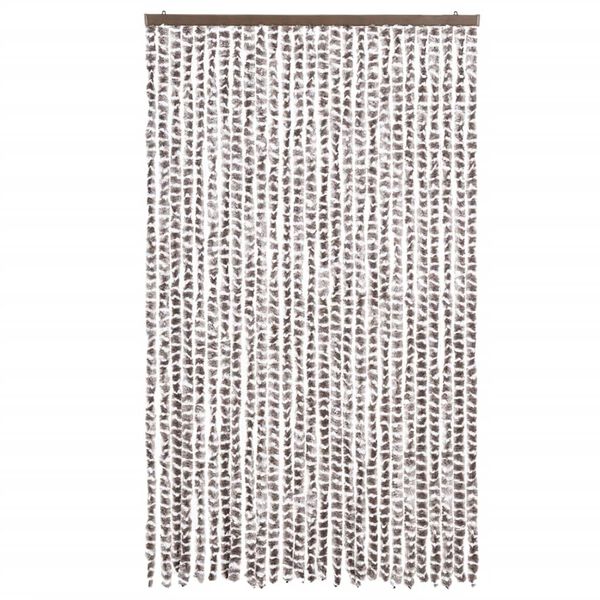 vidaXL Fly Curtain Taupe and White 118x220 cm Chenille