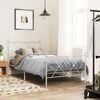 vidaXL Metal Bed Frame without Mattress with Footboard White 90x200cm