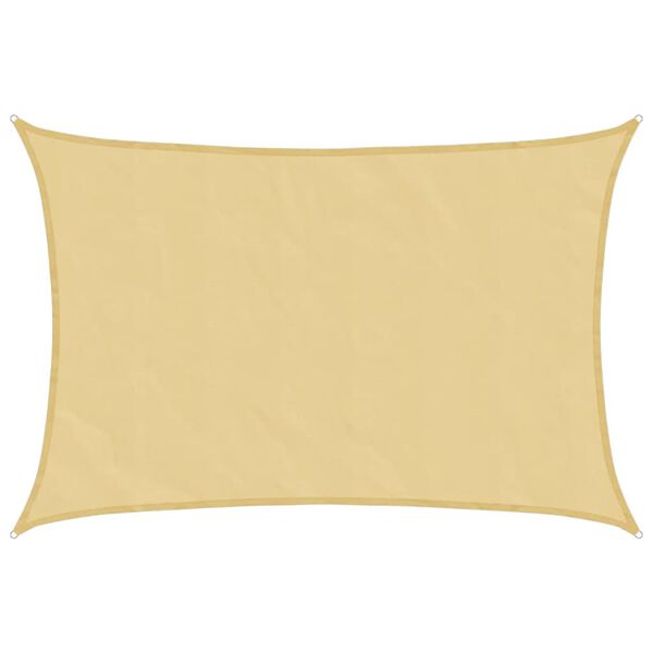 vidaXL Sun Shade Sail Sand 4.5x3.5 m 100% Polyester Oxford