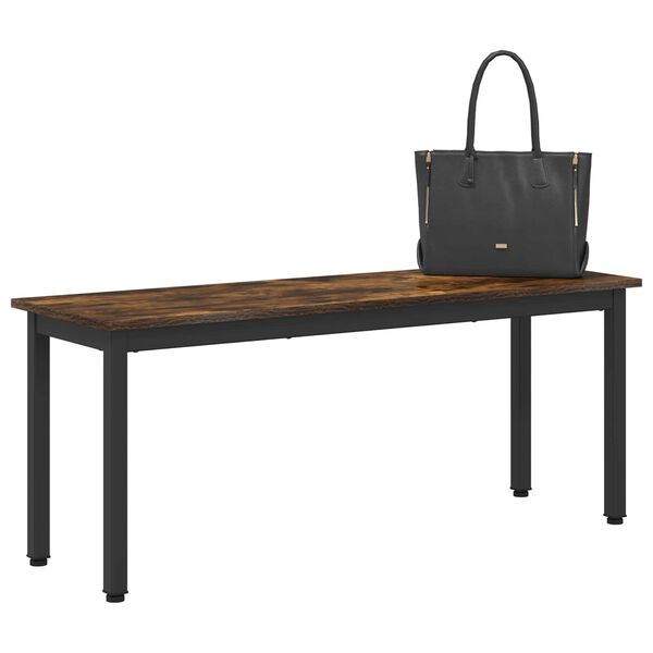 vidaXL Bench Smoke Oak 110 x 35 x 45 cm Engineered Wood