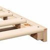 vidaXL Floor Bed Frame Brown 120 x190 cm Solid pine wood