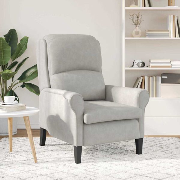 vidaXL Armchair Light grey 76 x 94 x 102 cm Microfibre