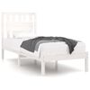 vidaXL Bed Frame without Mattress White Solid Wood 90x200 cm (810003+818551)
