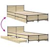 vidaXL Bed Frame with Drawers without Mattress Sonoma Oak 90x190 cm Single