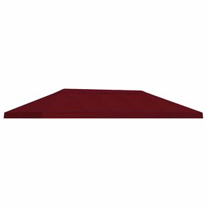 vidaXL Gazebo Canopy Cover 6 x 3 m Burgundy Polyester 190