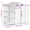vidaXL Garden Shed with Rack Brown 205x130x183 cm Iron
