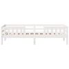 vidaXL Bed Frame White 100x200 cm Solid Wood Pine