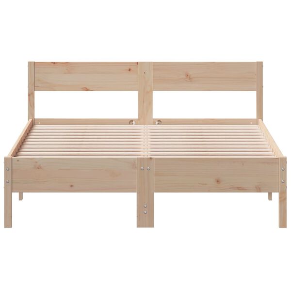 vidaXL Bed Frame without Mattress 140x200 cm Solid Wood Pine