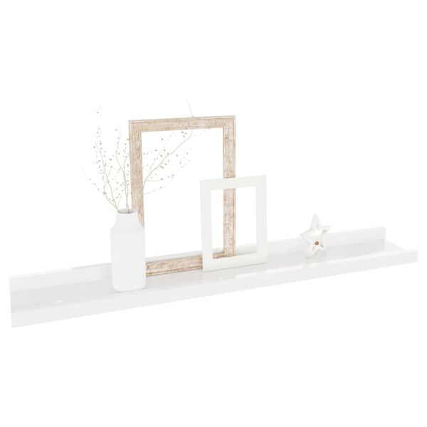vidaXL Wall Shelves 4 pcs High Gloss White 60x9x3 cm