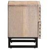 vidaXL Bedside Cabinet 40x34x46 cm Solid Wood Bleached Mango