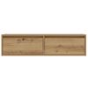 vidaXL TV Cabinet with LED Lights Artisan Oak 100X35.5x25 cm