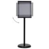vidaXL A4 Pedestal Poster Stand Black Aluminium Alloy