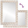 vidaXL Bathroom Mirror with Mirror White Wash Finish 50 x 70 x 2.5 cm