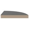 vidaXL Floating Corner Shelf High Gloss Grey 35x35x3.8 cm MDF