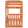 vidaXL Bunk Bed Wax Brown 75x190 cm Solid Wood Pine