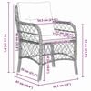 vidaXL Garden Dining Set with Cushion 5 pcs Grey and Black Rattan