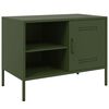 vidaXL TV Cabinets 2 pcs Olive Green 68x39x50.5 cm Steel