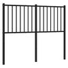 vidaXL Metal Replace Headboard Black 120 cm