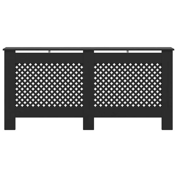 vidaXL Radiator Cover Black 172x19x81.5 cm MDF