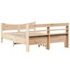 vidaXL Bed Frame with Headboard 160x200 cm Solid Wood Pine