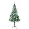 vidaXL Artificial Christmas Tree with Stand Green 180 cm PVC and Steel