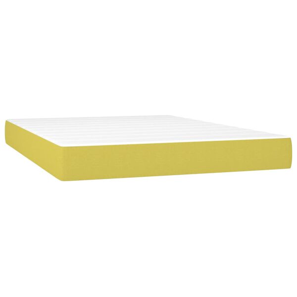 vidaXL Pocket Spring Bed Mattress Green 140x190x20 cm Fabric