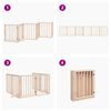 vidaXL Dog Gate with Door Foldable 6 Panels 300 cm Poplar Wood