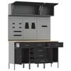 vidaXL Work Cabinet Set with Drawer with Storage Manual 8 pcs Black