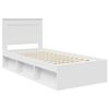 vidaXL Bed Frame with Headboard White 75 x 190 cm Solid Pine Wood