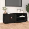 vidaXL TV Cabinet Black 105x34x40 cm Solid Wood Pine