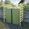 vidaXL Double Bin Shed Green 140x80x150 cm Impregnated Pinewood