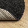 vidaXL Shaggy Rug PAMPLONA High Pile Modern Black &Oslash; 80 cm