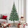 vidaXL Artificial Christmas Tree with Stand Green 180 cm PVC and Steel