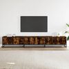 vidaXL TV Cabinet Smoked Oak 240x35x41 cm Engineered Wood