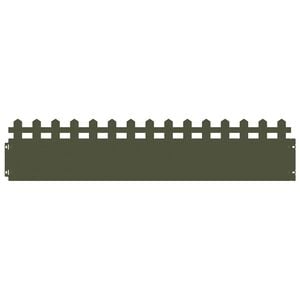 vidaXL Lawn Edgings 10 pcs 103 x 0.05 x 22 cm Steel Olive Green