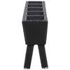 vidaXL Garden Raised Bed with Legs and 5 Pots 118x25x50 cm Poly Rattan Black