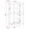 vidaXL Book Cabinet High Gloss White 82.5x30.5x150 cm Engineered Wood