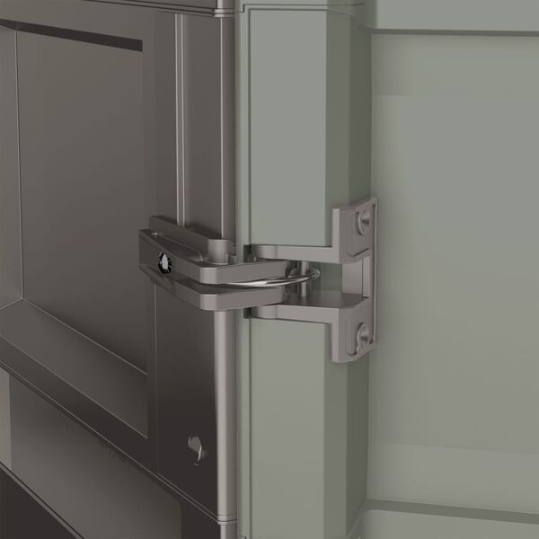 Keter Garden Storage Cabinet Wood Grain Cream and Taupe 182 cm