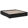 vidaXL Bed Frame with Drawers without Mattress Black 180x200 cm Super King
