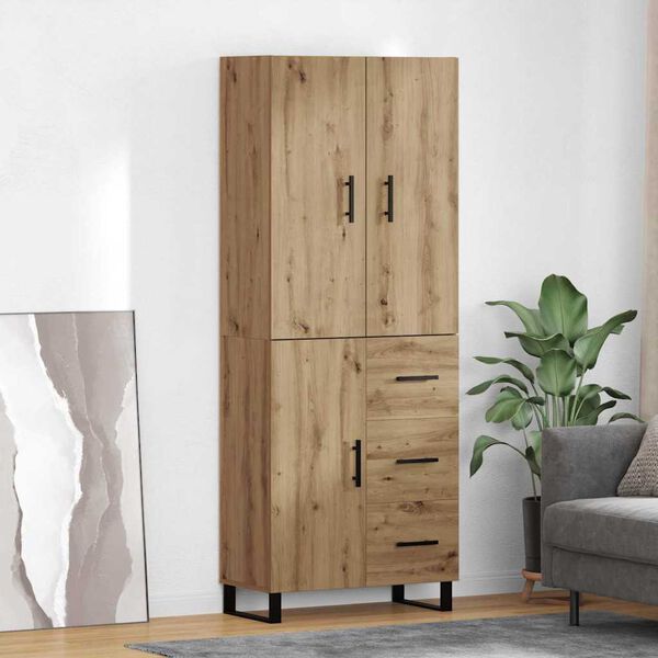 vidaXL Highboard with Drawer 2 pcs Artisan Oak 69.5 x 34 x 180 cm