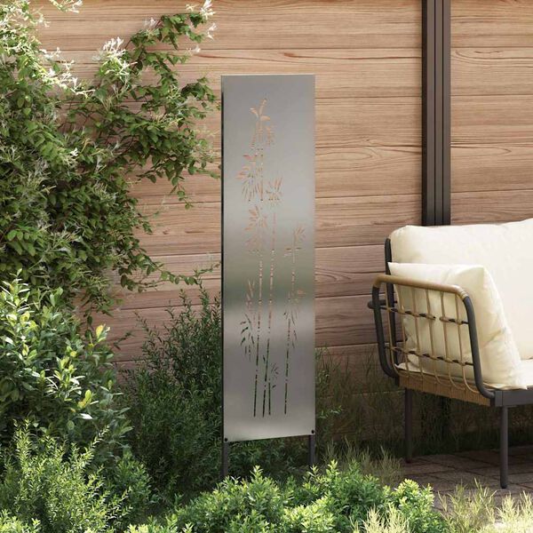 vidaXL Garden Privacy Screen Silver 32 x 140 cm Galvanised steel