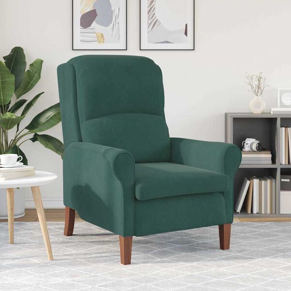 vidaXL Armchair Dark green 76 x 94 x 102 cm Velvet